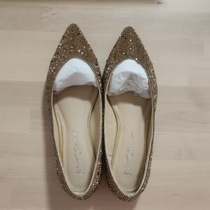 Betsey Johnson Sparkling Gold Women's Flats
